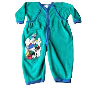 Vintage baby looney tunes bugs bunny Sylvester one piece 24months 90s